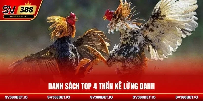 Danh sách top 4 thần kê lừng danh
