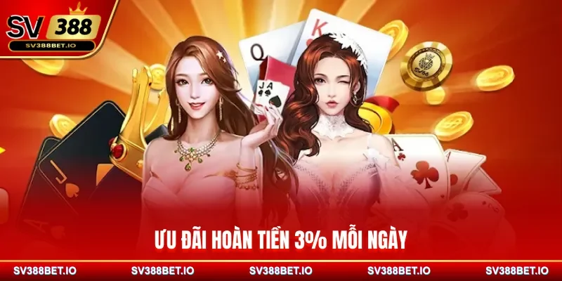 Ưu đãi hoàn tiền 3% mỗi ngày